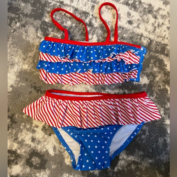 Two piece bikini NWT Size 2T American flag - Picture 1 of 2
